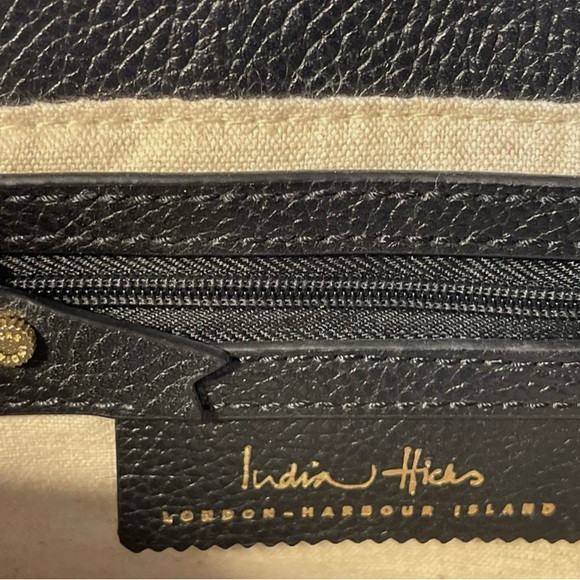 India Hicks The Lady P Bag Crossbody Purse Black Leather Bag Designer - Picture 15 of 15